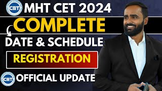 COMPLETE DATE amp SCHEDULE REGISTRATIONMHT CET 2024 pradeepgiriacademy [upl. by Keily]