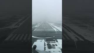 Boeing B767 landing in snow Milan Malpensa MXP 35L Italy 1080p HD [upl. by Tichon627]