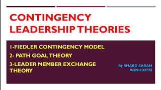 ContingencySituational Leadership Theories  Path Goal Theory  Fiedler Contingency Model ugcnet [upl. by Anivlem656]