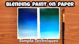 Acrylic paint blending on paper  How to blend Acrylic paint on paper [upl. by Maighdiln]