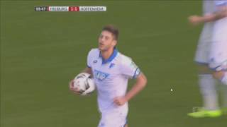 Andrej Kramaric amazing goal vs Freiburg  11032017 [upl. by Merlin895]