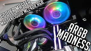 Cooler Master MasterLiquid ML240R RGB  lights and how to connect [upl. by Lud]