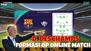 PES 2021 MOBILE  DESCHAMPS FORMASI OP ONLINE MATCH  SELALU MENANGGG [upl. by Yrro]