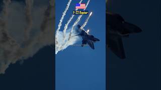 Air Show Adrenaline of F22 Raptor While Power Loop and Explosive Flares [upl. by Akaya]