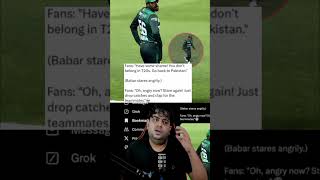 Babar Got Angry 😂 babarazam cricket pakvsaus abcricinfo funny shorts [upl. by Oeramed422]