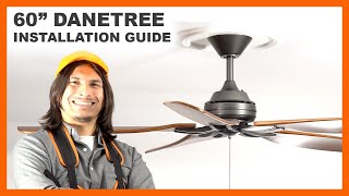 60quot Danetree Pull Chain Ceiling Fan Installation Guide [upl. by Libbna]