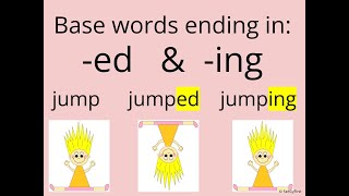 Base Words Ending in ED amp ING  Learn to Read with Me [upl. by Algie]