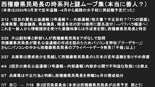 【解説】謎が謎を呼ぶ未解決ミステリー！兵庫県知事選を徹底解説！西播磨県民局長の時系列と謎ムーブ集から隠された謎を徹底的に大胆に3時間かけて推理！ [upl. by Burr]