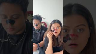 Nose strip prank on my husband for his reaction 😂 shorts ashortaday [upl. by Lewison681]