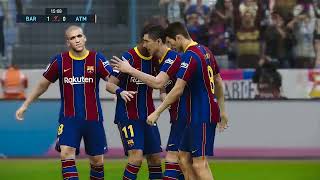 BARCA X ATLETICO MADRID  PES 2021 GAMEPLAY [upl. by Jacie234]