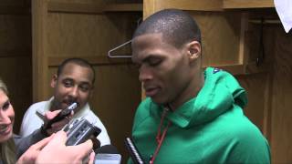 Ya Niggas Trippin Russell Westbrook Post Game Interview February 12 2013 ORIGINAL [upl. by Zurek]