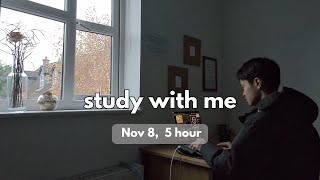 Nov 8  Study with me Live  5hour  Pomodoro 5010 [upl. by Eenat]