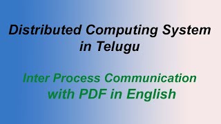 Inter Process Communication in Distributed Systems in Telugu [upl. by Jori288]