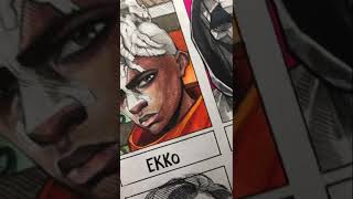 Drawing Ekko from Arcane [upl. by Anassor]