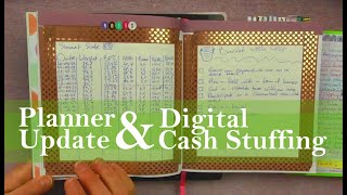 Planner Update amp Digital Cash Stuffing  Also More Stickers [upl. by Odlabso]