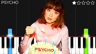 Maisie Peters  Psycho  EASY Piano Tutorial [upl. by Anyahs]