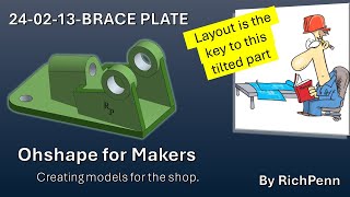 240213BRACE PLATE  ONSHAPE LOFT AND CONSTRUCTION PLANES  a TTT part [upl. by Darby]