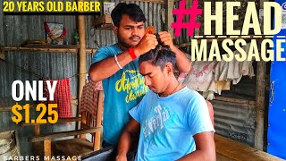 Indian Street Barber Doing Head MassageBody Massage Face Wash🇮🇳💆‍♂️💈AsmrRelaxing Massage Video🔥 [upl. by Yanttirb]