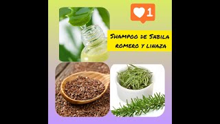 Shampoo de sabila romero y linaza para la caida del cabello [upl. by Okomom]