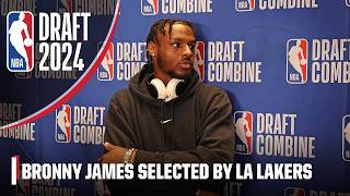 The Los Angeles Lakers select Bronny James with the No 55 pick in the 2024 NBA Draft  NBA on ESPN [upl. by Ettezel]