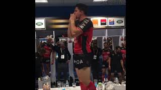 French Rugby Players  Locker Room Celebration [upl. by Ilahtan]