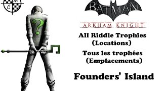 Tous les trophées de lhomme mystère Founders Island All riddler trophies locations [upl. by Hteik]