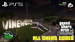 GTA San Andreas PS5 Remake  All Usable Cheats Definitive Edition [upl. by Neetsyrk144]