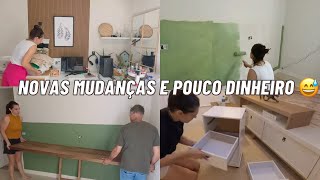 COMECEI UMA NOVA MUDANÇA NO QUARTO PARA DEIXAR MAIS BONITO GASTANDO POUCO MONTEI UM MÓVEL LINDO [upl. by Eniamat]