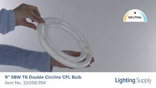 TCP 9” 58W T6 Double Circline CFL Bulb 3205835K [upl. by Llerrut]