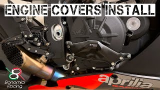 RSV4  Bonamici Engine Covers  Install [upl. by Fleisig176]