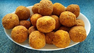 Çıtır Çıtır Patates Topları Tarifi  Potato Balls Recipe  Bizim Terek Yemek Tarifleri [upl. by Eliathan]