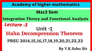 Hahn Decomposition Theorem [upl. by Etnoj]