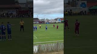 Free kick for north end v Tranent Scottish cup [upl. by Jacobina]