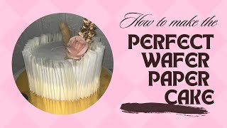 Perfect wafer paper cake step by step 😱😍♥️ [upl. by Eppesuig]