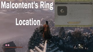 Sekiro  How To Find The Malcontents Ring Location [upl. by Eiznekcm]