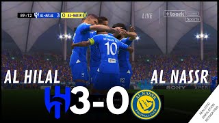 AL HILAL vs AL NASSR 30 MATCH HIGHLIGHTS • Video Game Simulation amp Recreation [upl. by Terriss512]