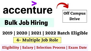 Accenture off campus drive 2022  2021 2020 2019 Accenture Recruitment Process  Accenture hiring [upl. by Blasien]