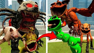 👑All Zoochosis Mutant Animals vs All Smiling Critters in Garrys Mod 🔴 [upl. by Botti193]