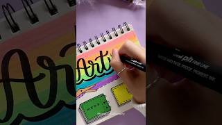 Colorful Front Page Design Art 🌈 shorts nhuandaocalligraphy frontpage [upl. by Tullus]