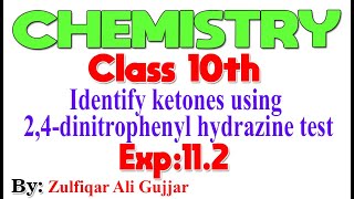 Identify ketones using 24dinitrophenyl hydrazine test  Chemistry 10th I Exp112 [upl. by Heater]