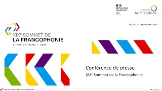 Conférence de presse du XIXe Sommet de la Francophonie [upl. by Enicar]