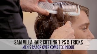 Mens Undercut Tutorial Razor Over Comb Hair Cutting Technique [upl. by Gary]