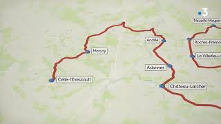 Tour PoitouCharentes 2022  Parcours Etape 3 entre Nieuill’Espoir 86 et Vivonne 86 [upl. by Jedthus]