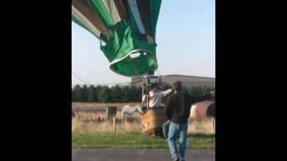 Windy Landing of a Tethered Hot Air Balloon [upl. by Dnalsor]