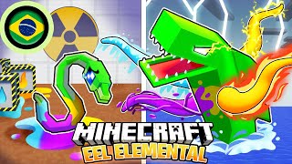 Sobrevivi a 100 DIAS como um EEL ELEMENTAL no Minecraft HARDCORE [upl. by Rafaelia]