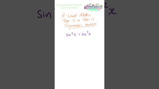 Trigonometric identities  ALevel Maths hacks year12 year13 alevelmaths mathsrevision [upl. by Galven]