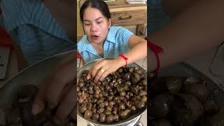 Snail fried delicious mukbang eatingshow food shorts [upl. by Krum986]