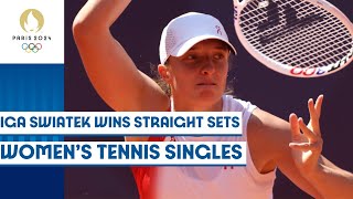 Iga Swiatek moves into third round of women’s tennis singles  Paris 2024 Highlights [upl. by Puri946]