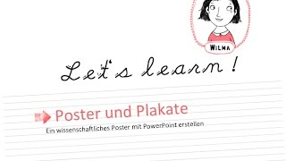 Wilmas Tutorials Poster erstellen mit Power Point [upl. by Cecilla]