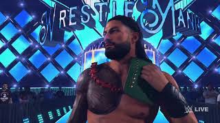 D2k23 Roman Reigns defends the World Wide Heavyweight title against Chad Gable WrestleMania 34 [upl. by Varian]